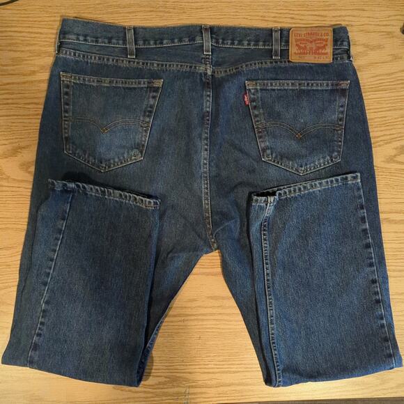 Levi's 505 Jeans Mens 42W 30L Straight Leg Cotton - Picture 2 of 6